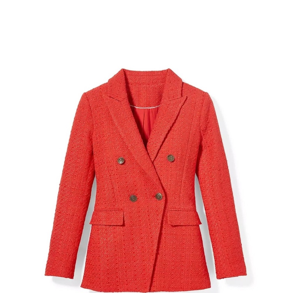 LOFT Tweed Double Breasted Rapture Size 6
Coral Blazer Jacket